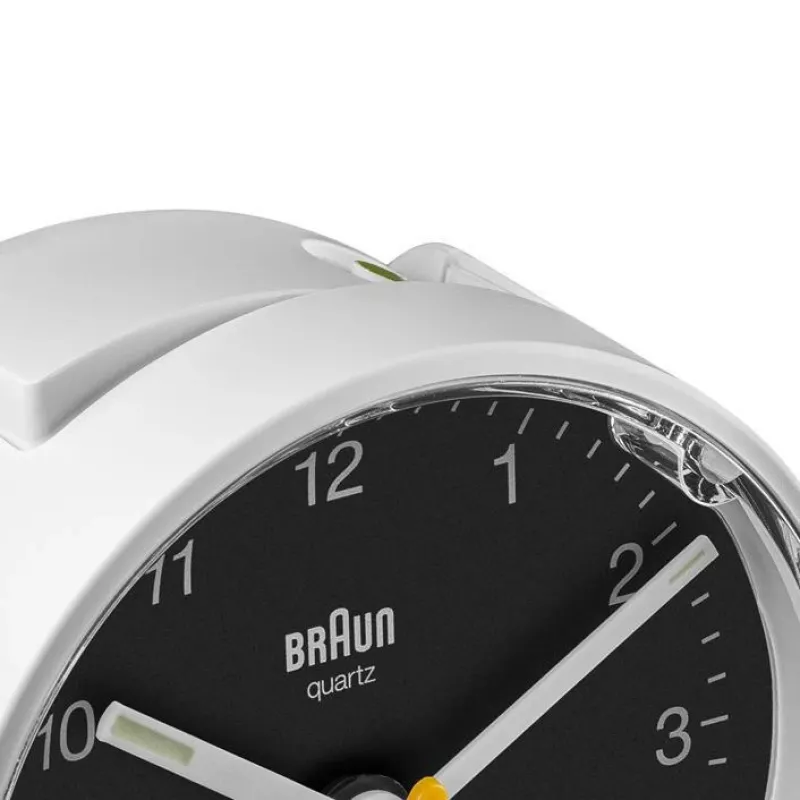 Despertador de quartzo Braun BC01WB preto, branco
