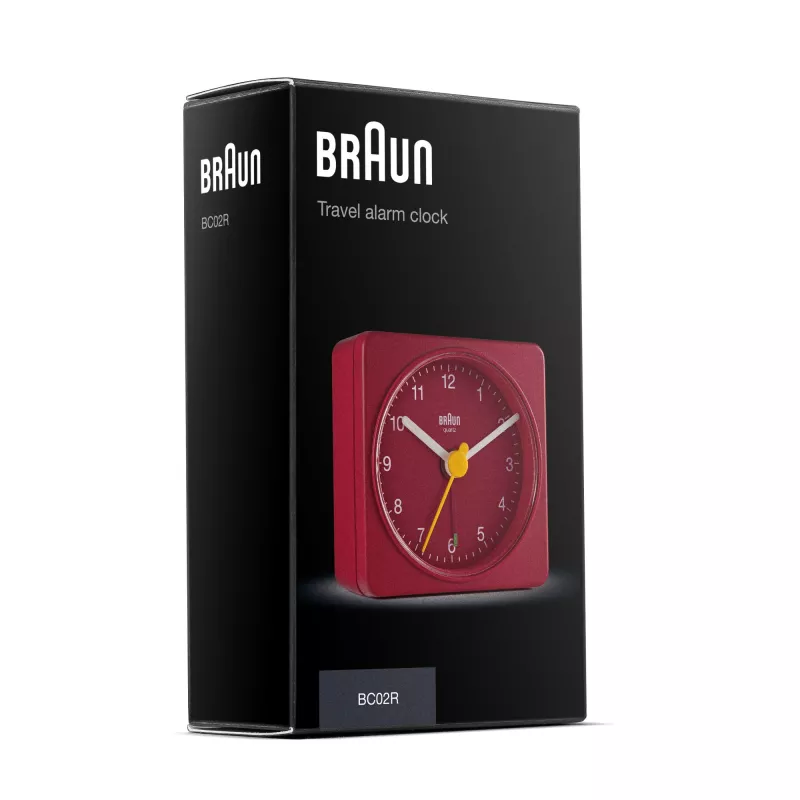 Despertador Braun BC02R relógio de quartzo vermelho