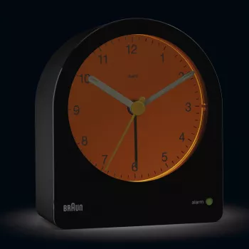 Despertador de quartzo Braun BC22 preto, amarelo
