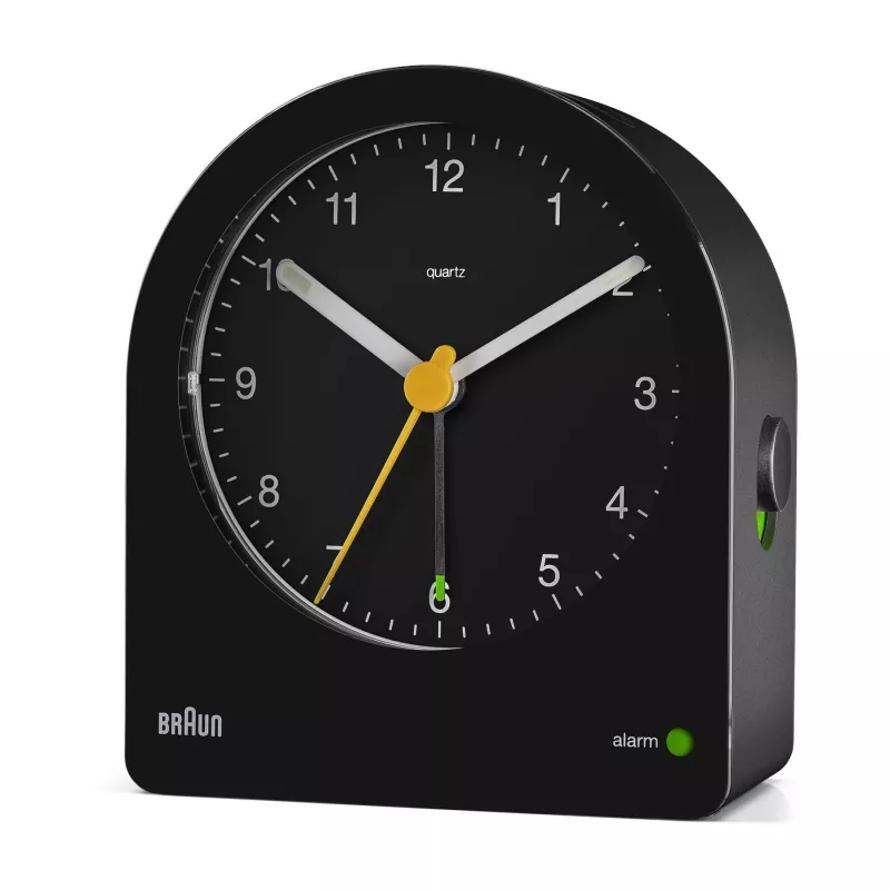 Despertador de quartzo Braun BC22 preto, amarelo