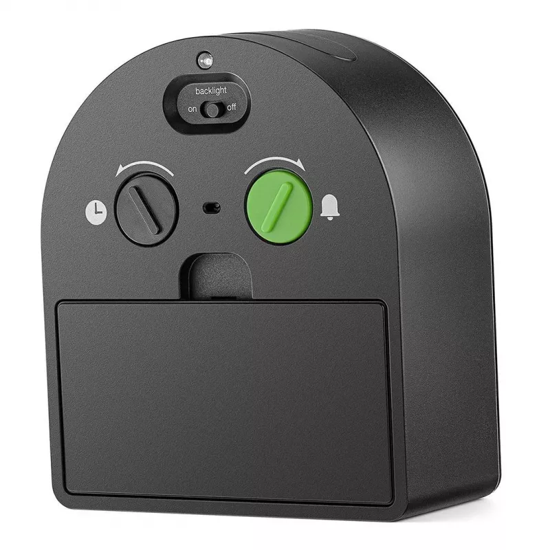 Despertador de quartzo Braun BC22 preto, amarelo