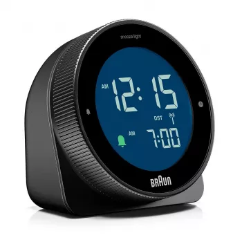 Despertador radiocontrolado BRAUN BC 24 B DCF preto – despertador radiocontrolado com ecrã digital