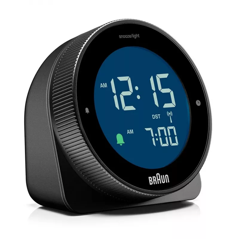Despertador radiocontrolado BRAUN BC 24 B DCF preto – despertador radiocontrolado com ecrã digital