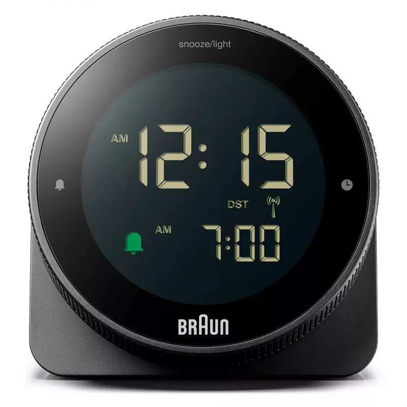 Despertador radiocontrolado BRAUN BC 24 B DCF preto – despertador radiocontrolado com ecrã digital