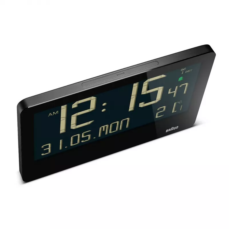 Relógio de parede/mesa Braun BC14B-DCF despertador radiocontrolado retangular preto