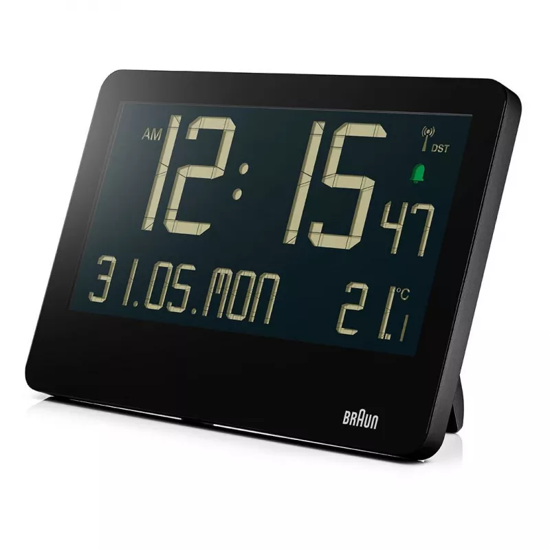 Relógio de parede/mesa Braun BC14B-DCF despertador radiocontrolado retangular preto