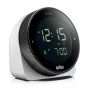 Relógio de parede/mesa Braun BC24W-DCF despertador radiocontrolado retangular preto, branco