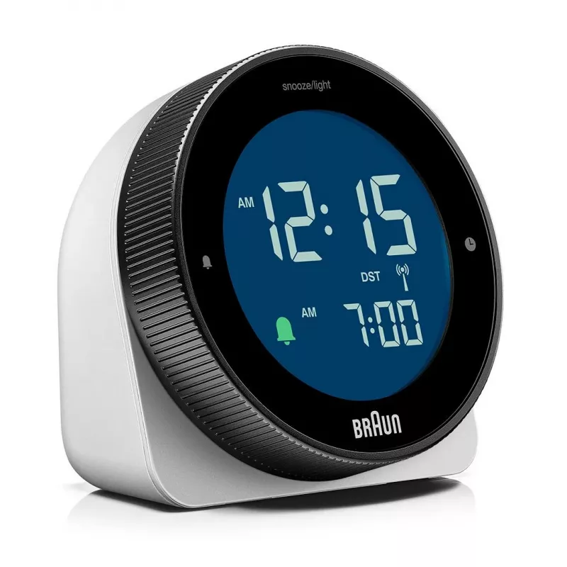 Relógio de parede/mesa Braun BC24W-DCF despertador radiocontrolado retangular preto, branco