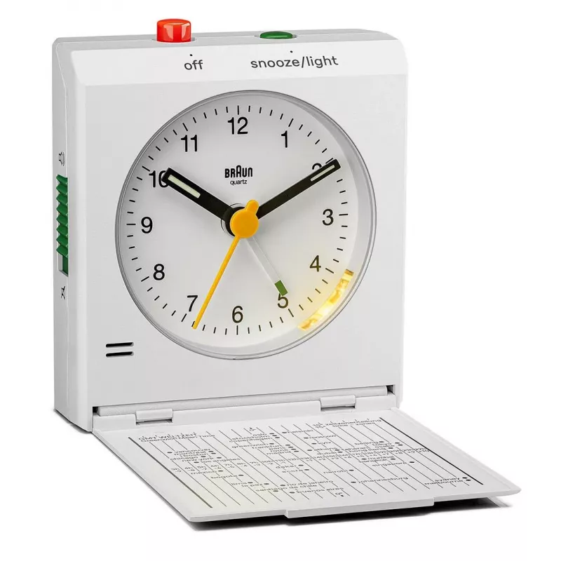 Relógio de parede/mesa Braun BC05W relógio analógico retangular branco