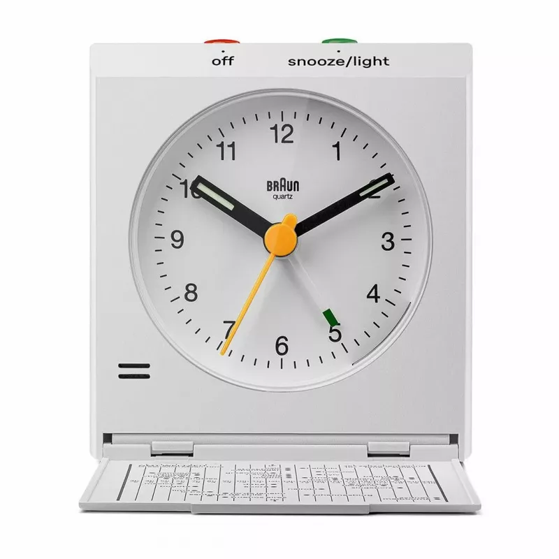 Relógio de parede/mesa Braun BC05W relógio analógico retangular branco