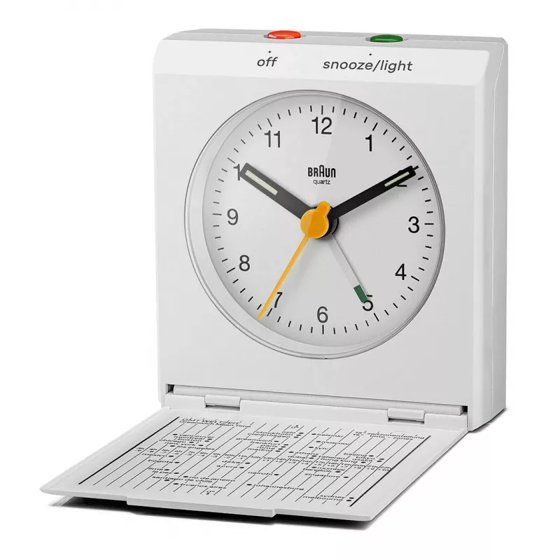 Relógio de parede/mesa Braun BC05W relógio analógico retangular branco