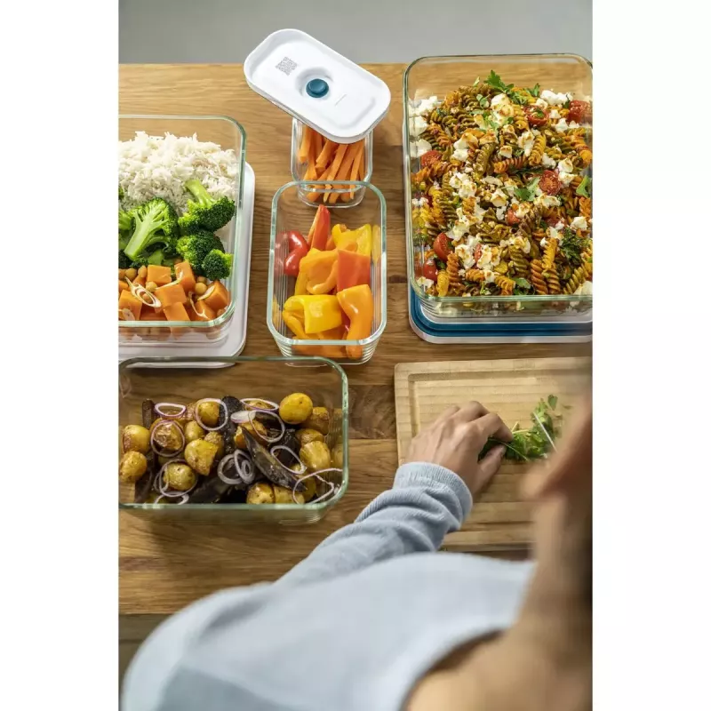 Recipiente ZWILLING Fresh & Save retangular 2,2 L transparente branco