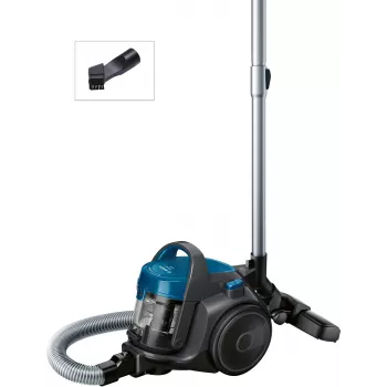 Aspirador cilíndrico Bosch BGS05A220 700W sem saco 1.5L, tubo telescópico em aço inoxidável, filtro EPA lavável