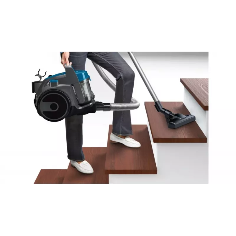 Aspirador cilíndrico Bosch BGS05A220 700W sem saco 1.5L, tubo telescópico em aço inoxidável, filtro EPA lavável
