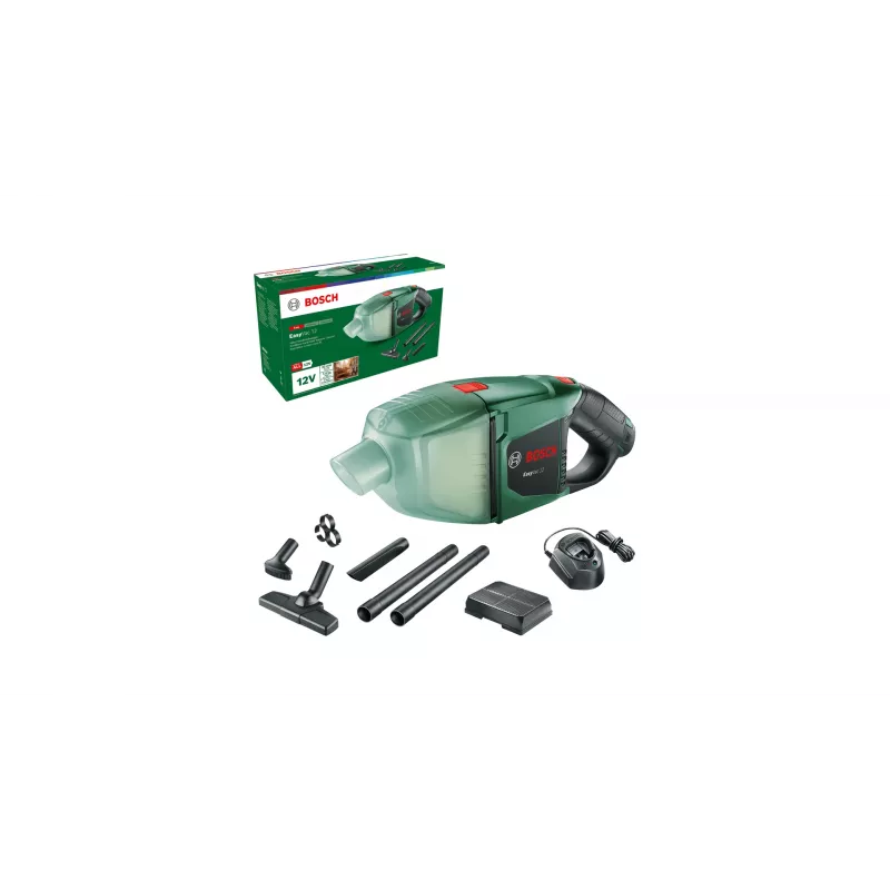 Bosch EasyVac 12 06033D0001 aspirador de mão sem fios, 12 V, verde, com bateria e carregador