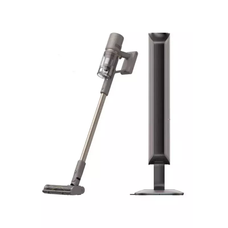 Dreame Z10 Station aspirador vertical 2 em 1 sem fios, sem saco, 150 AW, 481 W, autonomia de 65 min, bege