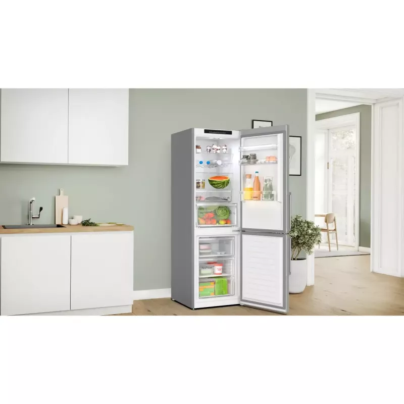Combinado frigorífico-congelador Bosch Serie 4 KGN36VICT de instalação livre 321 L aço inoxidável