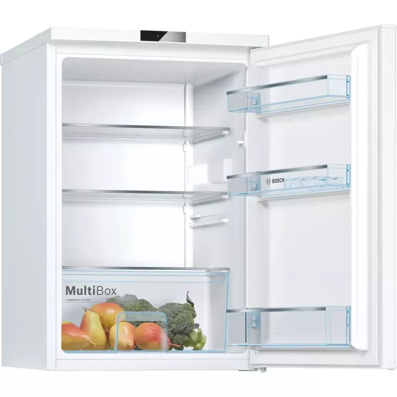 Frigorífico Bosch Serie 2 KTR15NWEB, independente, 134 l, branco, H850 × B560 × T580 mm, classe de eficiência energética E