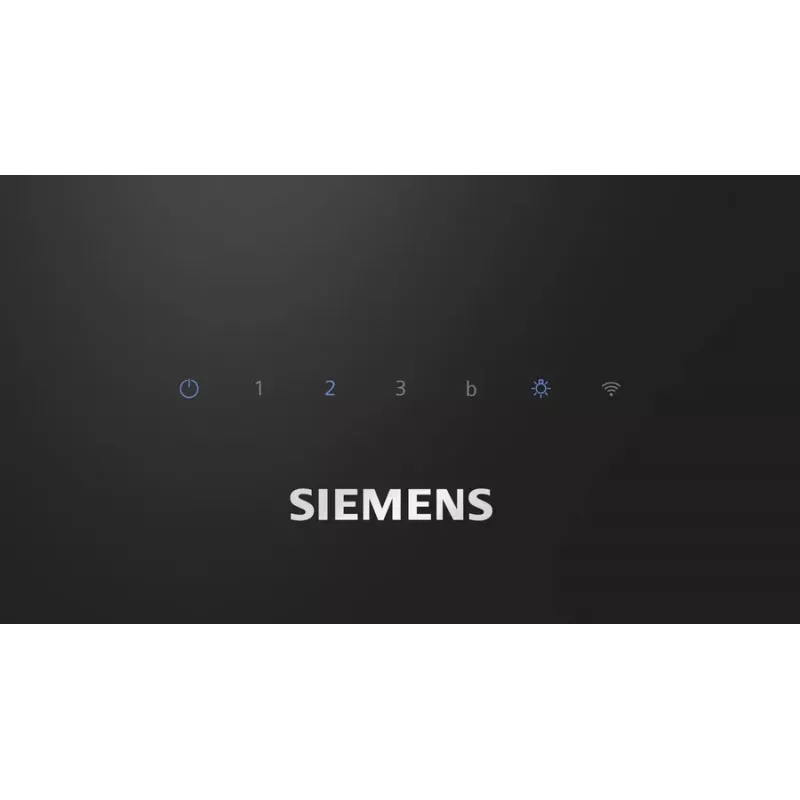 Siemens iQ300 LC87KFN60 exaustor de parede inclinado, 80 cm, Home Connect, 56 dB, classe energética A+, LED, preto