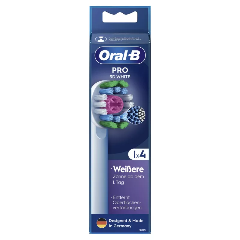 Escovas de substituição Oral‑B 860960 pack de 4, escovas de substituição brancas