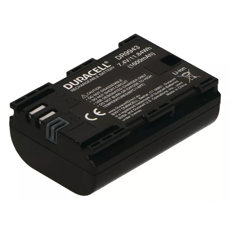 Bateria de câmara Duracell DR9943 LP-E6 1600mAh Li-Ion