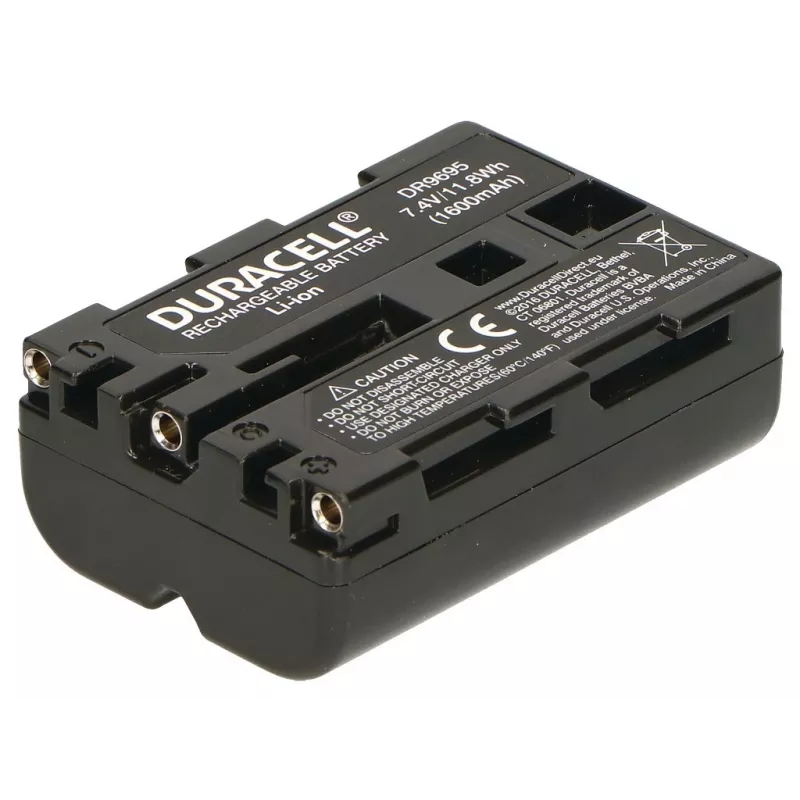 Bateria de câmara Duracell DR9695, substitui Sony NP-FM500H, 1600 mAh