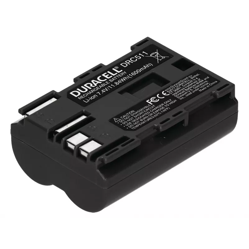 Bateria de câmara Duracell DRC511, substitui Canon BP-511/BP-512, 1600 mAh