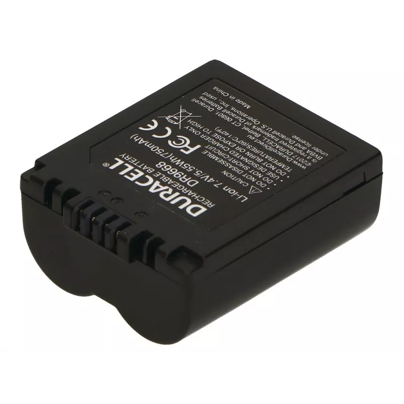 Bateria de câmara Duracell DR9668, iões de lítio, 750 mAh, 35x44x18 mm