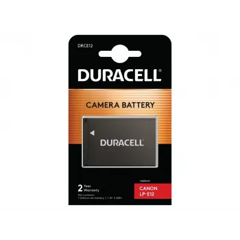 Bateria de câmara Duracell - substitui bateria Canon LP-E12, 750 mAh, 7,2 V, iões de lítio (Li-Ion)
