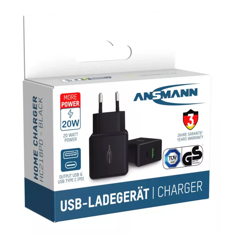 Carregador de interior Ansmann HC218PD Universal preto