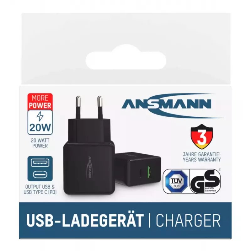 Carregador de interior Ansmann HC218PD Universal preto