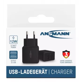 Carregador Ansmann HC212 Universal preto AC interior
