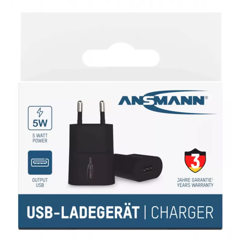 Carregador Ansmann HC105 Universal preto AC interior