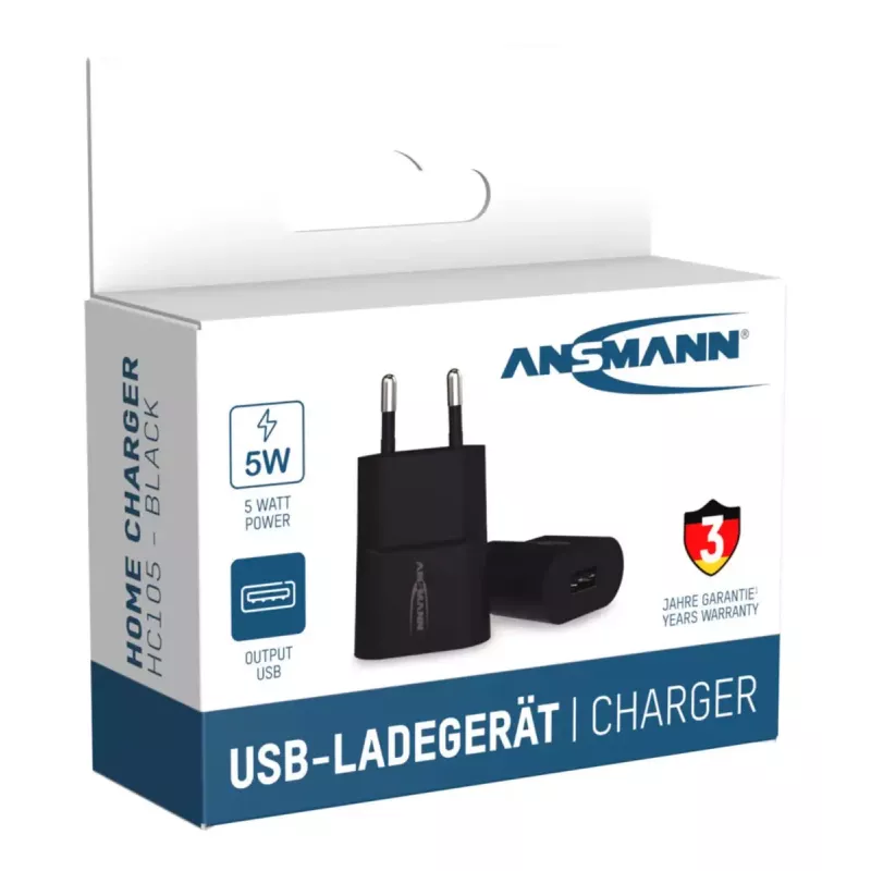 Carregador Ansmann HC105 Universal preto AC interior