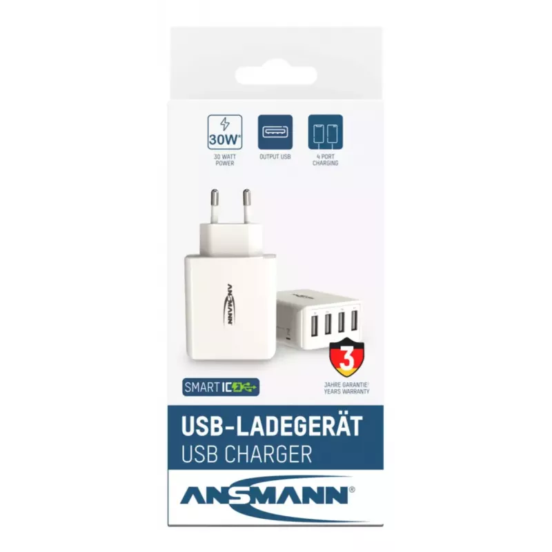 Carregador Ansmann HC430 Universal branco AC interior