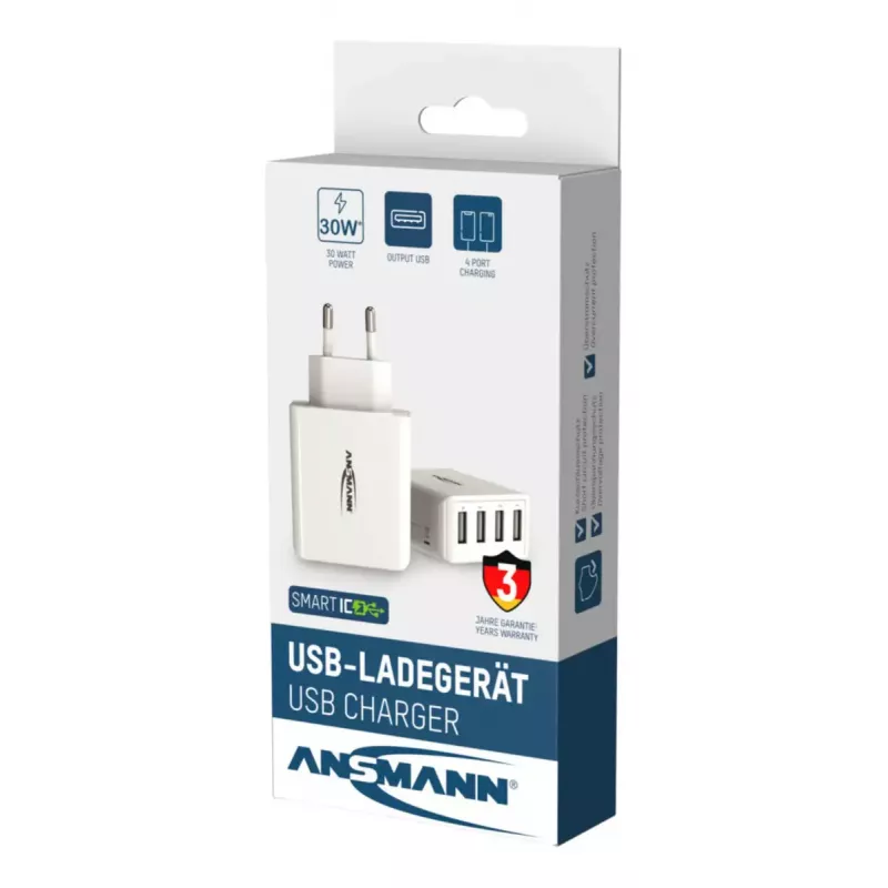 Carregador Ansmann HC430 Universal branco AC interior