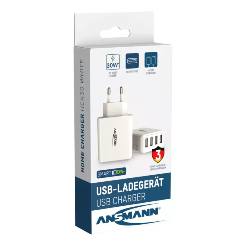 Carregador Ansmann HC430 Universal branco AC interior