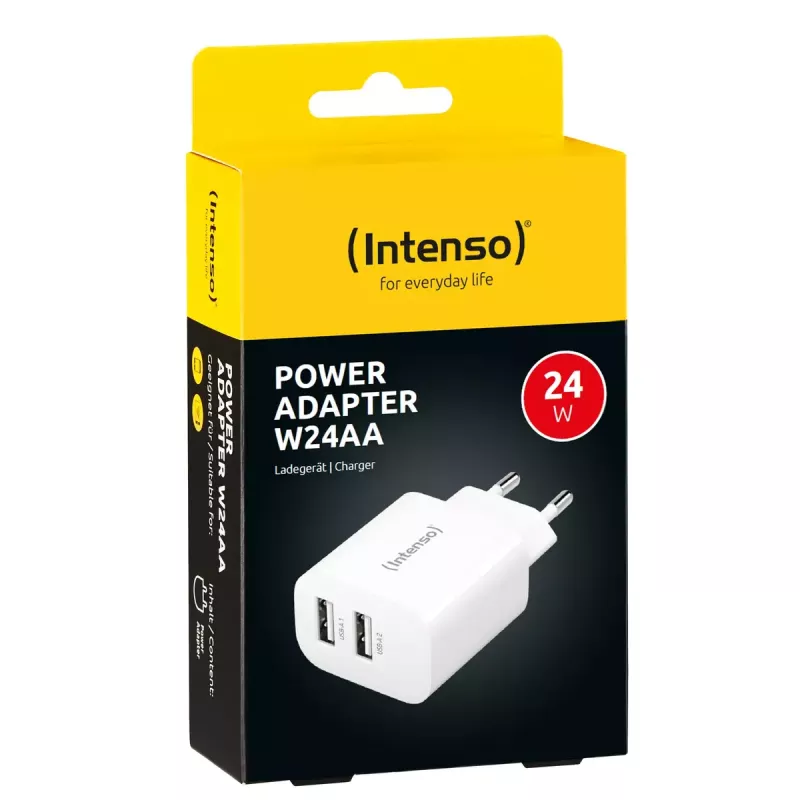Carregador de interior Intenso POWER ADAPTER 2XUSB-A/7802412 Universal branco AC