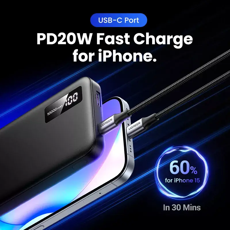 Ugreen 25742 powerbank iões de lítio (Li-Ion) 10000 mAh preto