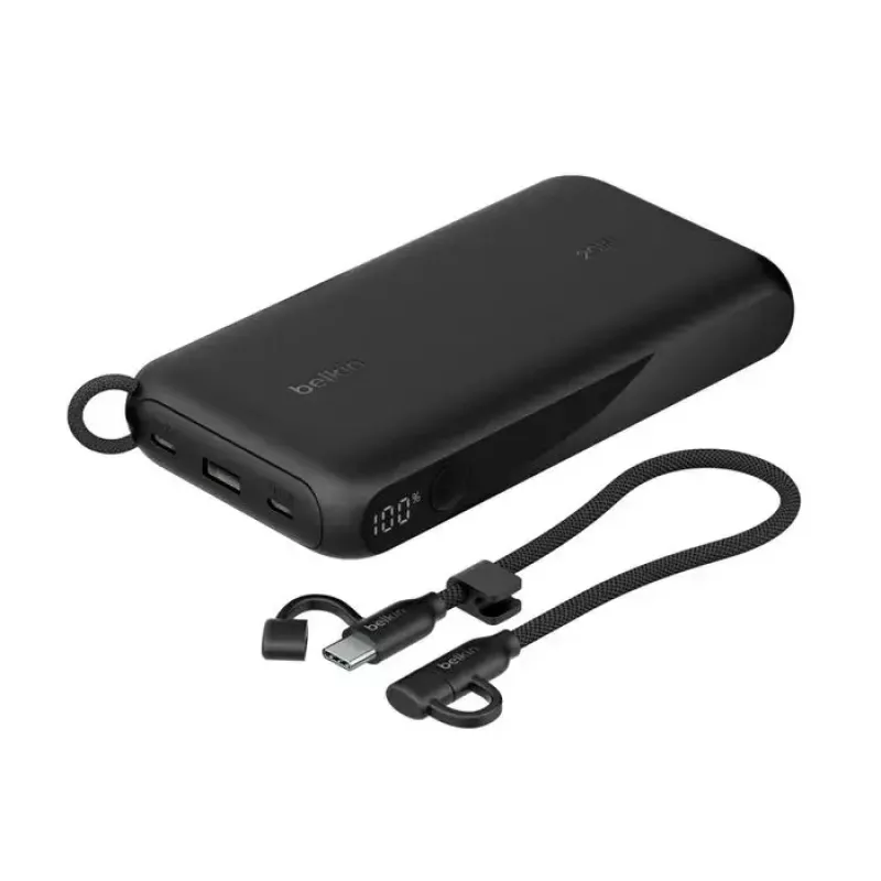 Powerbank Belkin BPB028HQBK 20000 mAh, 2× USB-C, 1× USB-A, preto