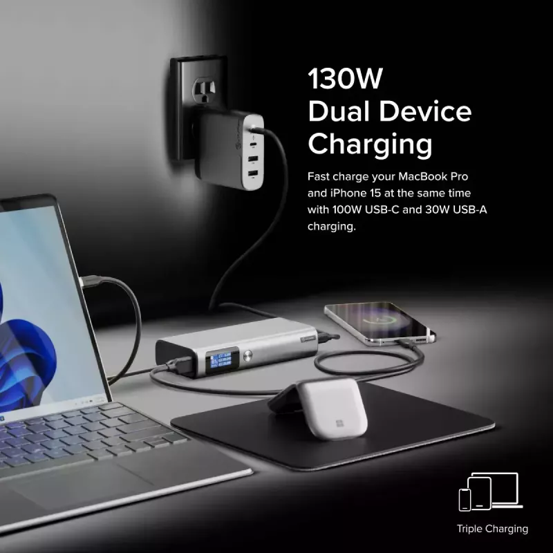 Powerbank ALOGIC Ruck 20000mAh, carregador USB 130W