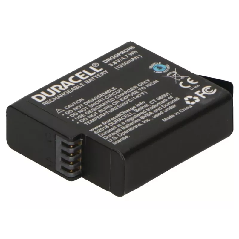 Bateria Duracell para câmara de ação – substitui a bateria GoPro Hero 5