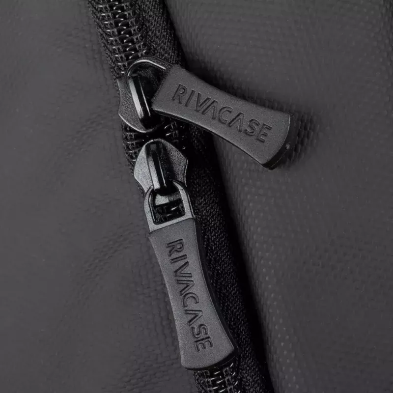 Mochila de lazer Rivacase Tegel preta poliéster estilo urbano