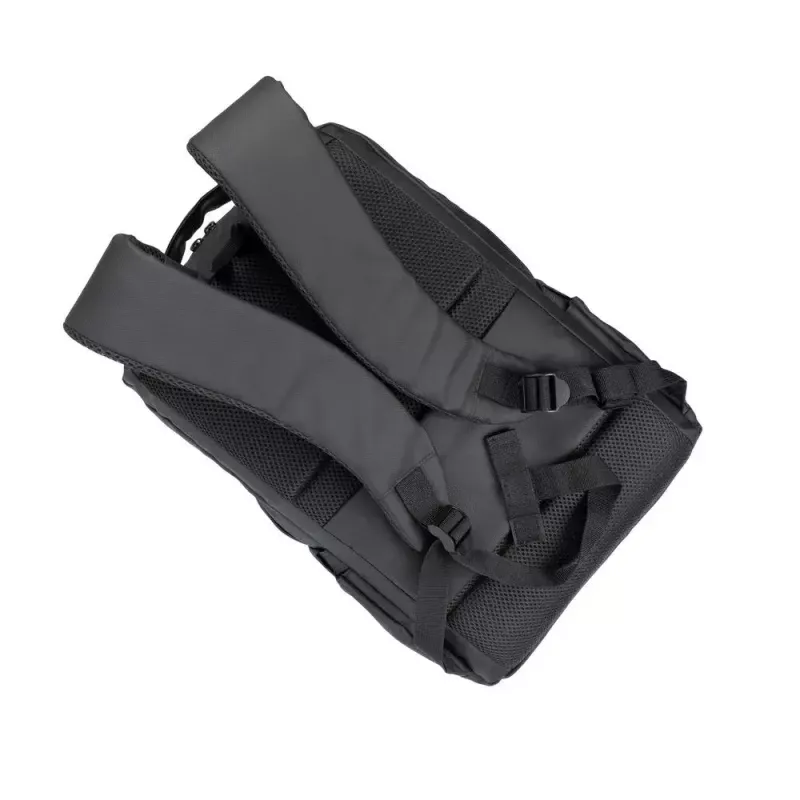 Mochila de lazer Rivacase Tegel preta poliéster estilo urbano