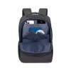 Mochila de lazer Rivacase Tegel preta poliéster estilo urbano
