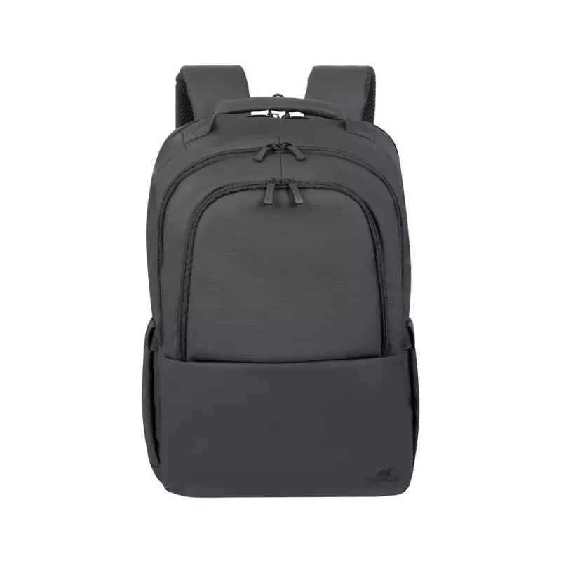 Mochila de lazer Rivacase Tegel preta poliéster estilo urbano