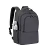 Mochila de lazer Rivacase Tegel preta poliéster estilo urbano
