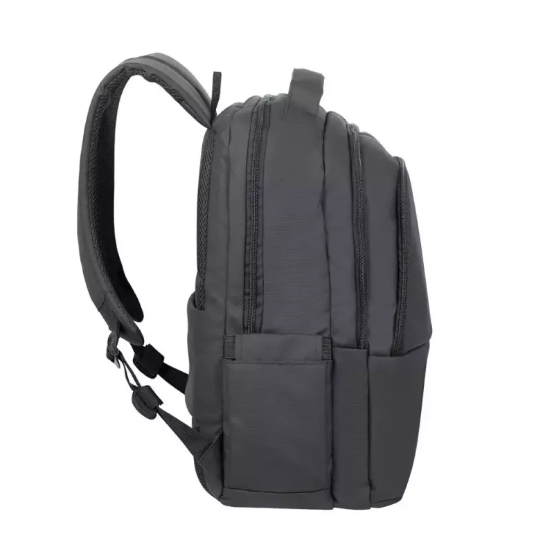 Mochila de lazer Rivacase Tegel preta poliéster estilo urbano