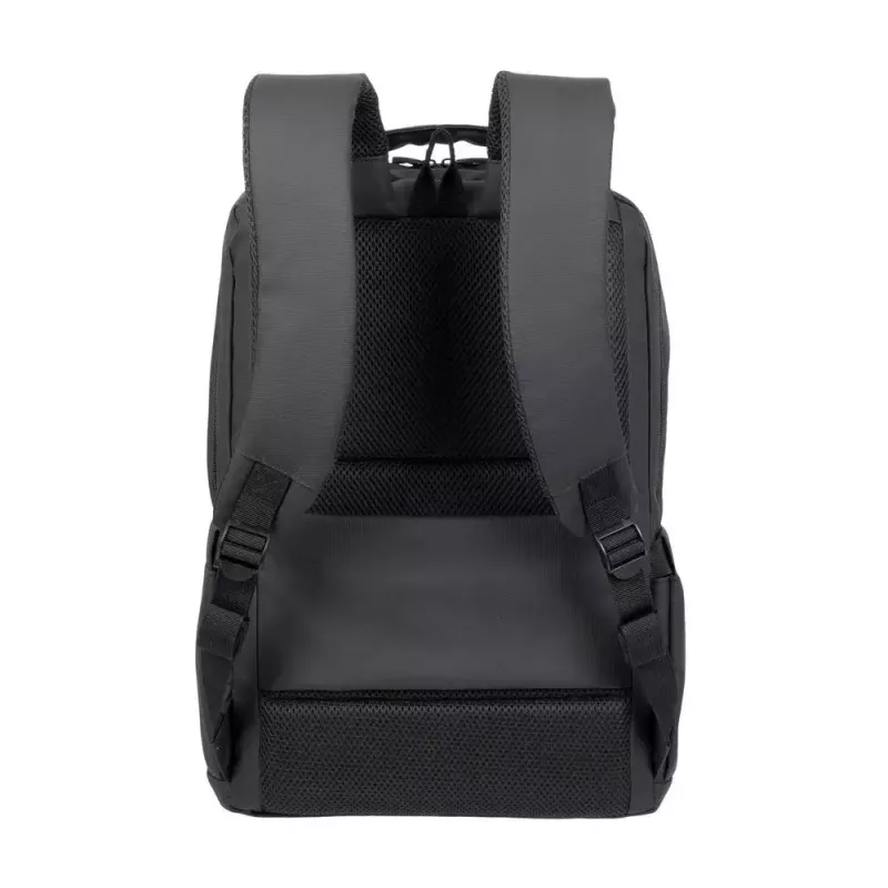Mochila de lazer Rivacase Tegel preta poliéster estilo urbano