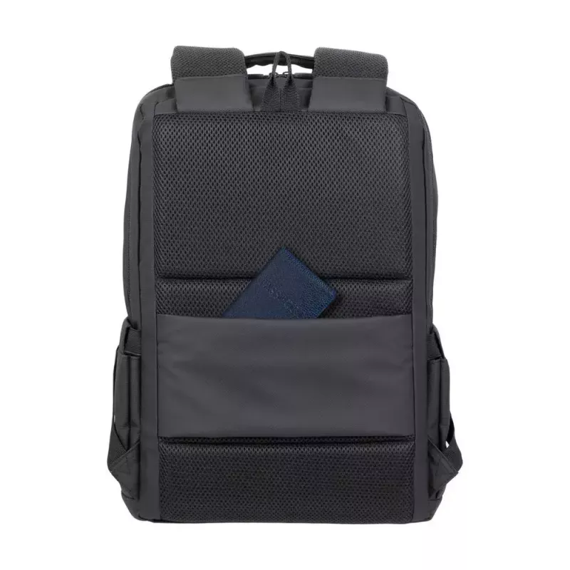 Mochila de lazer Rivacase Tegel preta poliéster estilo urbano